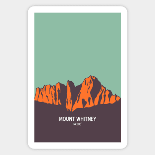 Mount Whitney in vintage colors Sticker